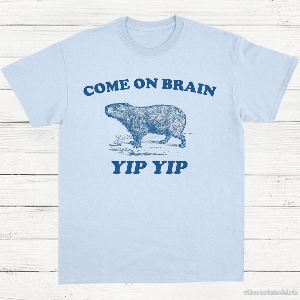 Come On Brain Yip Yip Capybara Vintage Shirt product image 4