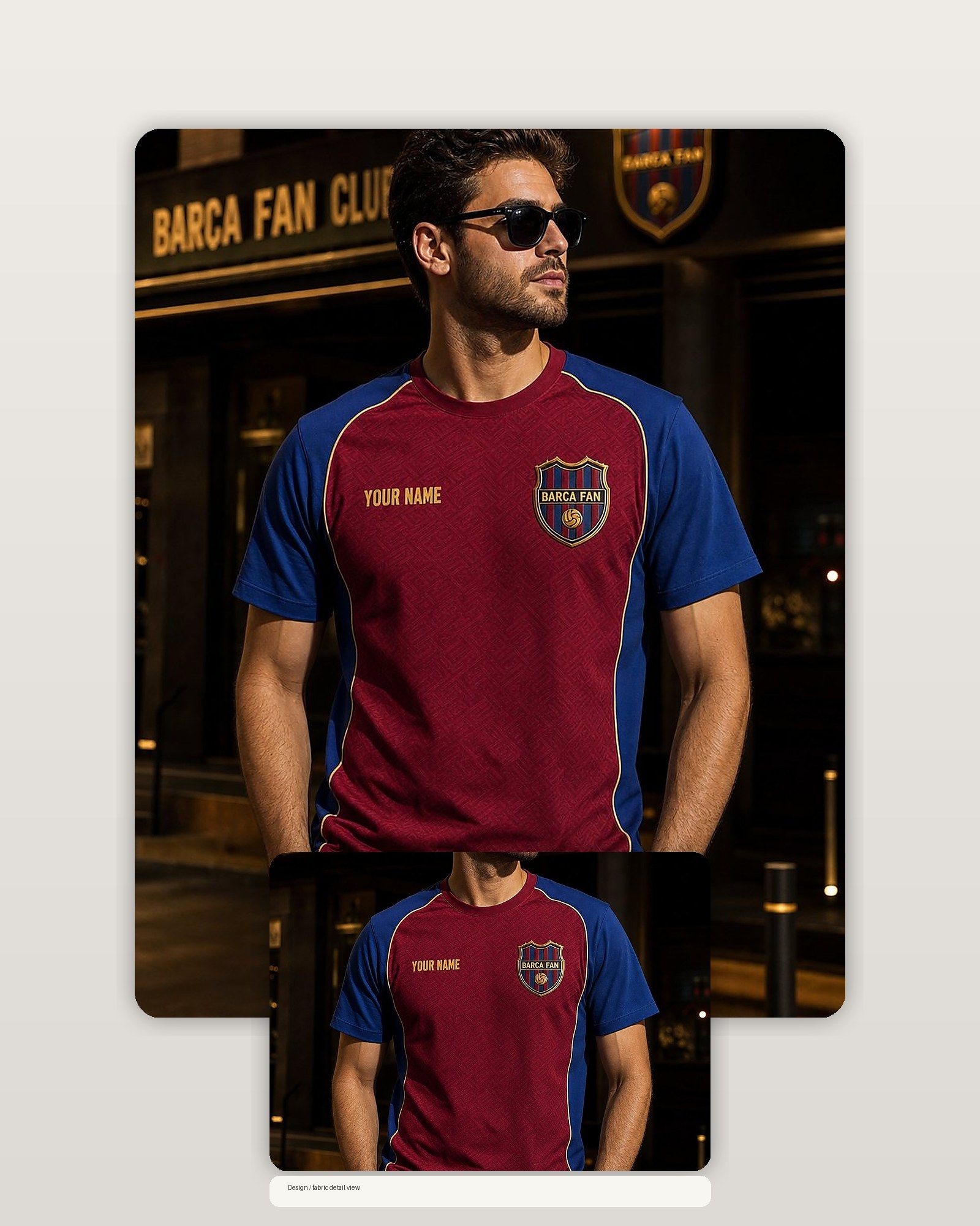 Barca Fan Custom Name Football T-Shirt product image 2
