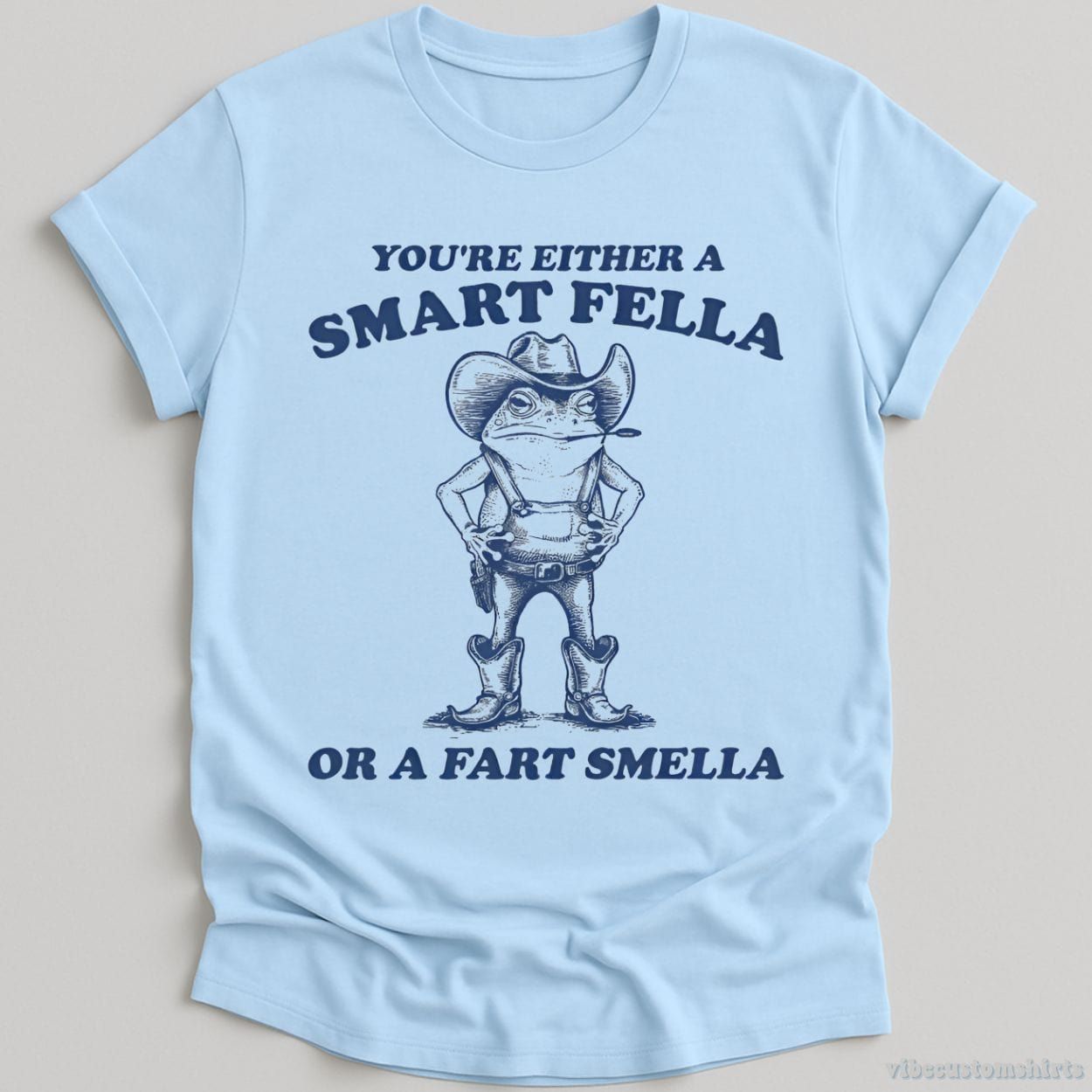 You're Either A Smart Fella Or A Fart Smella Cowboy Frog Unisex Shirt product image 3