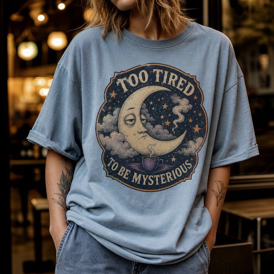 Too Tired to Be Mysterious T-Shirt product image 3