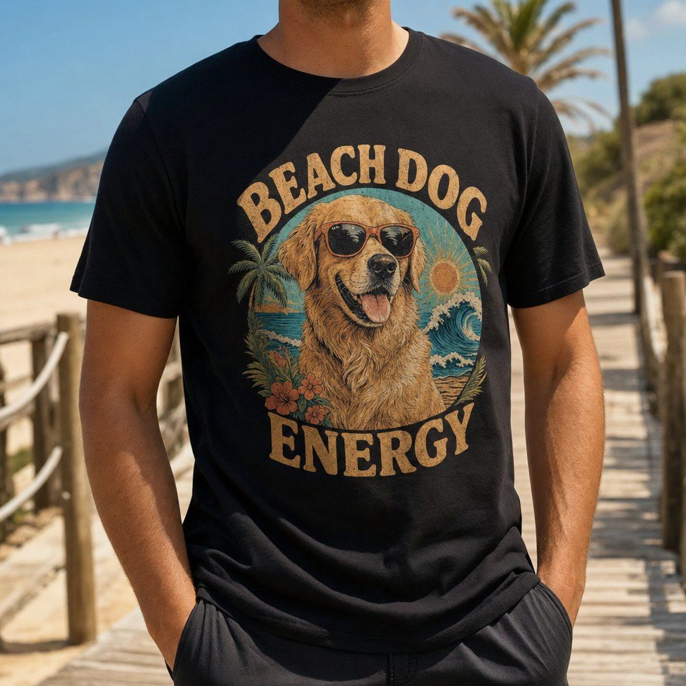 Beach Dog Energy Summer T-Shirt product image 1