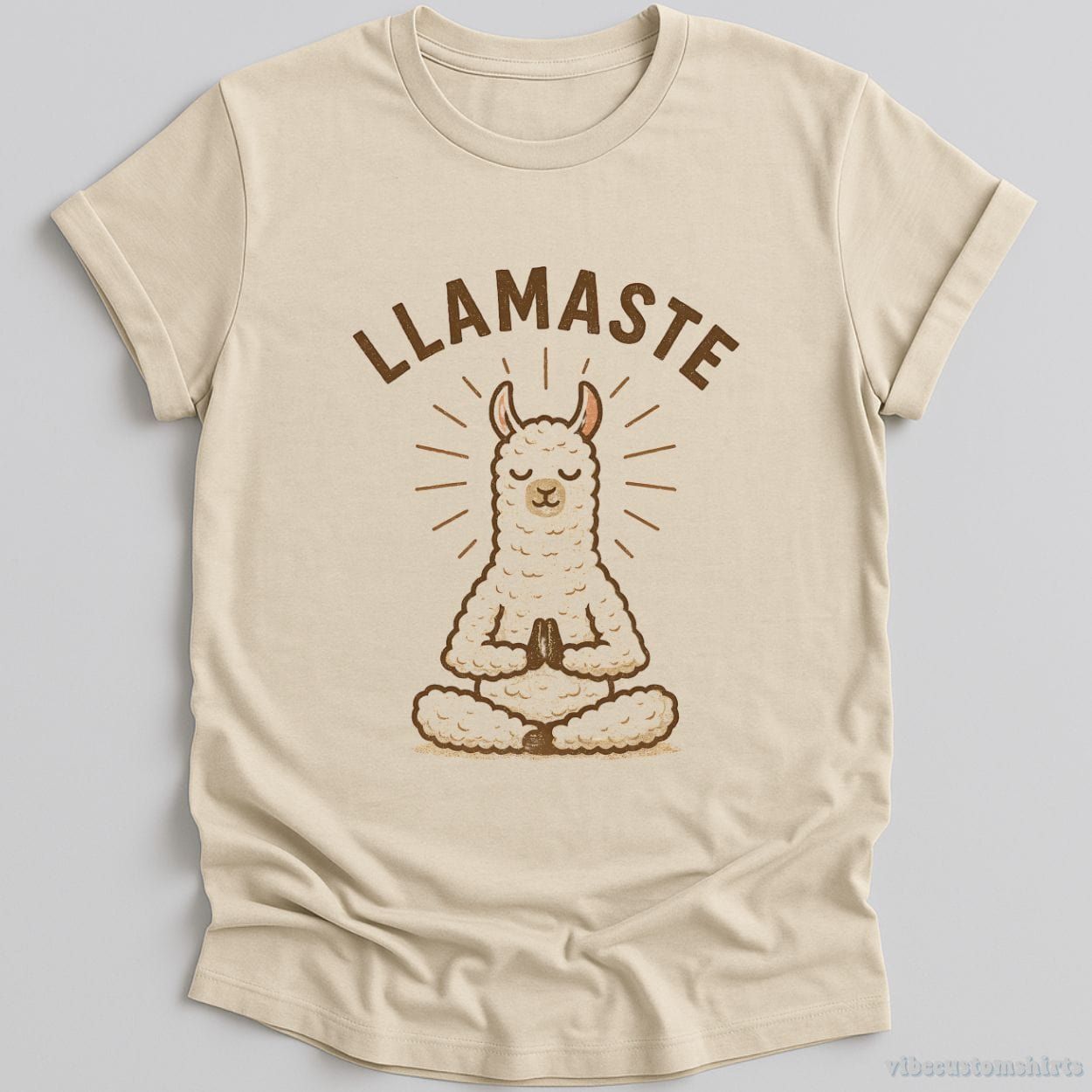 Llamaste Yoga Llama Graphic T-Shirt product image 1