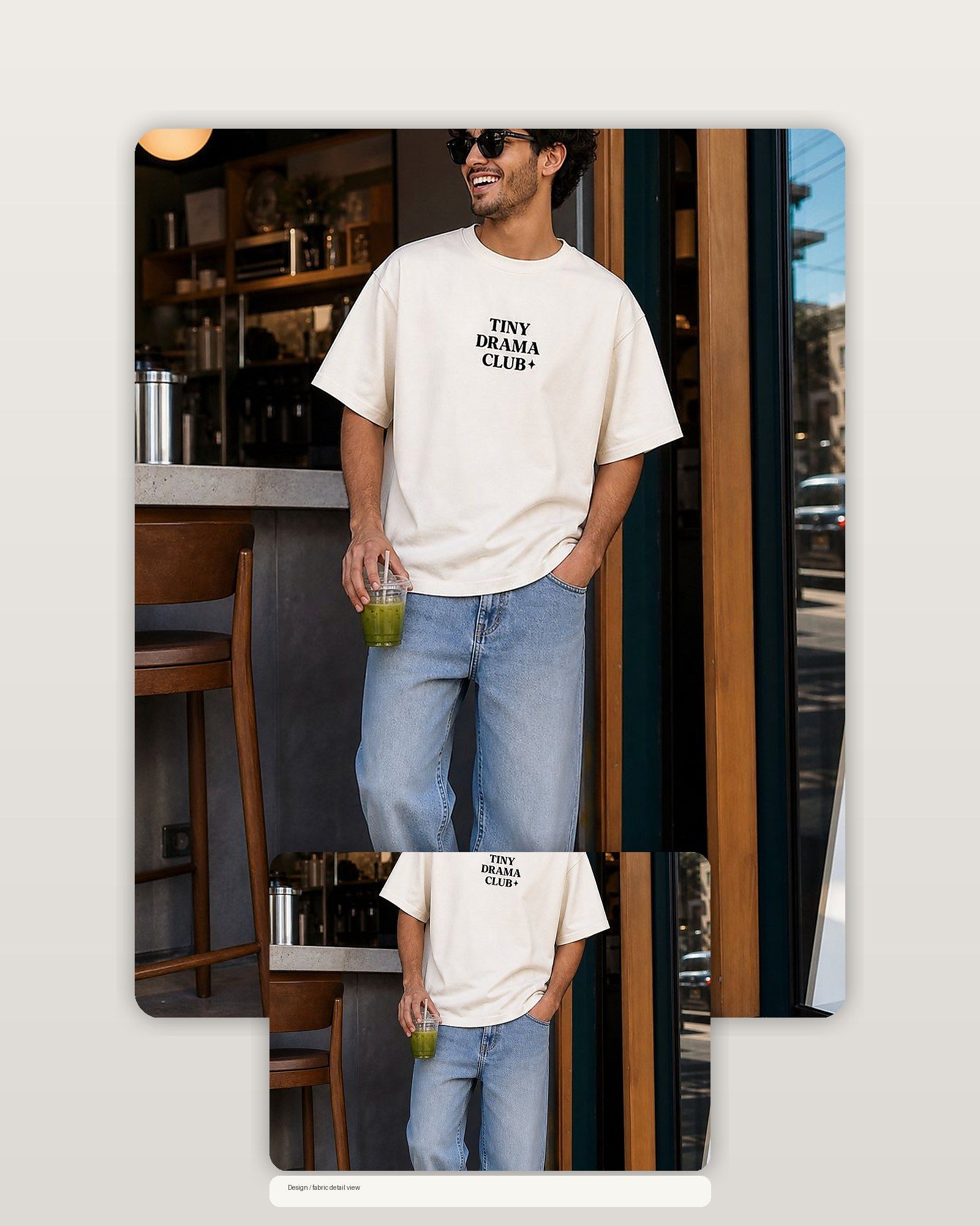 Tiny Drama Club Premium Boxy Tee – Graphic Streetwear T-Shirt for Everyday Outfits, graphic art / gift product image 2