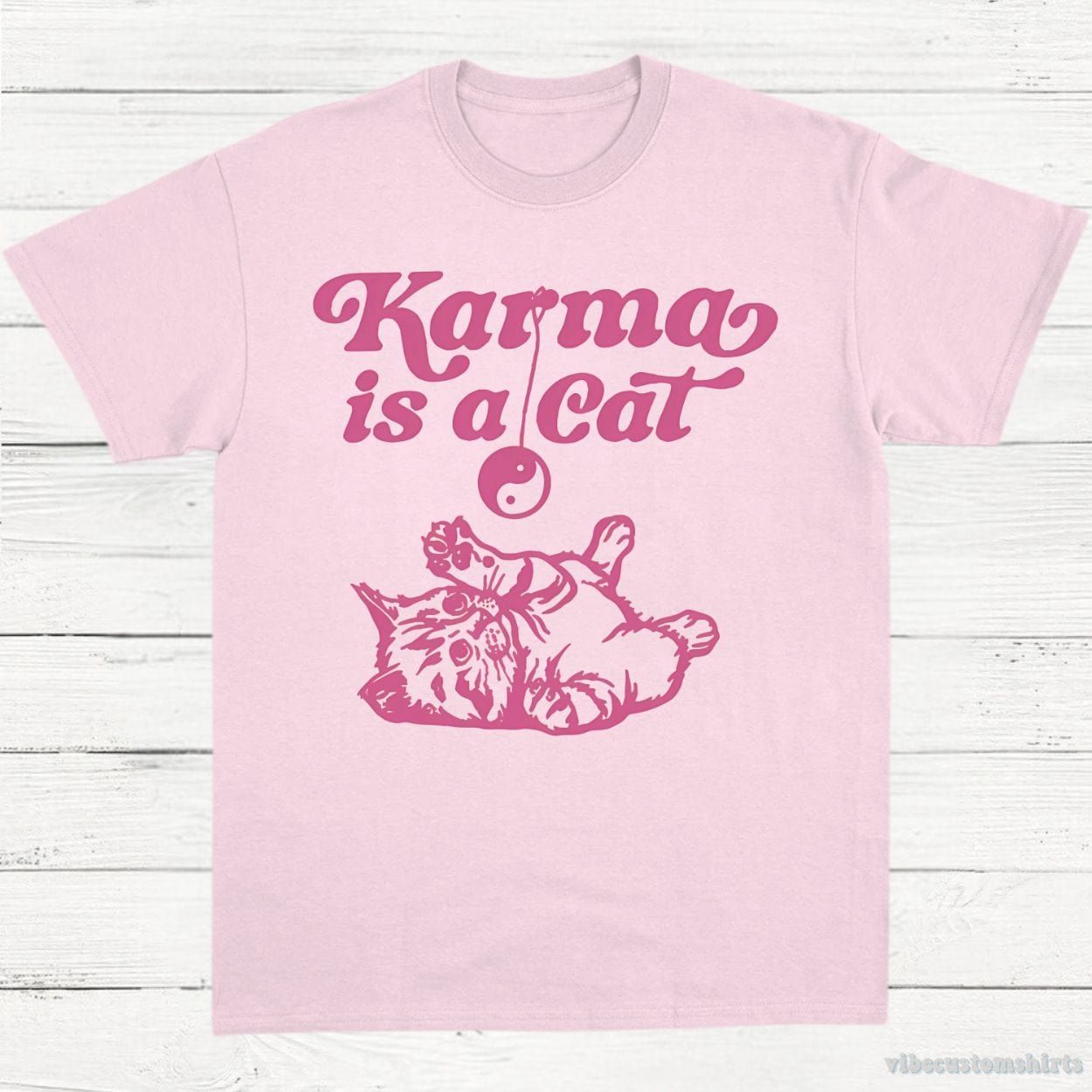Karma is a Cat Vintage Graphic Tee product image 5