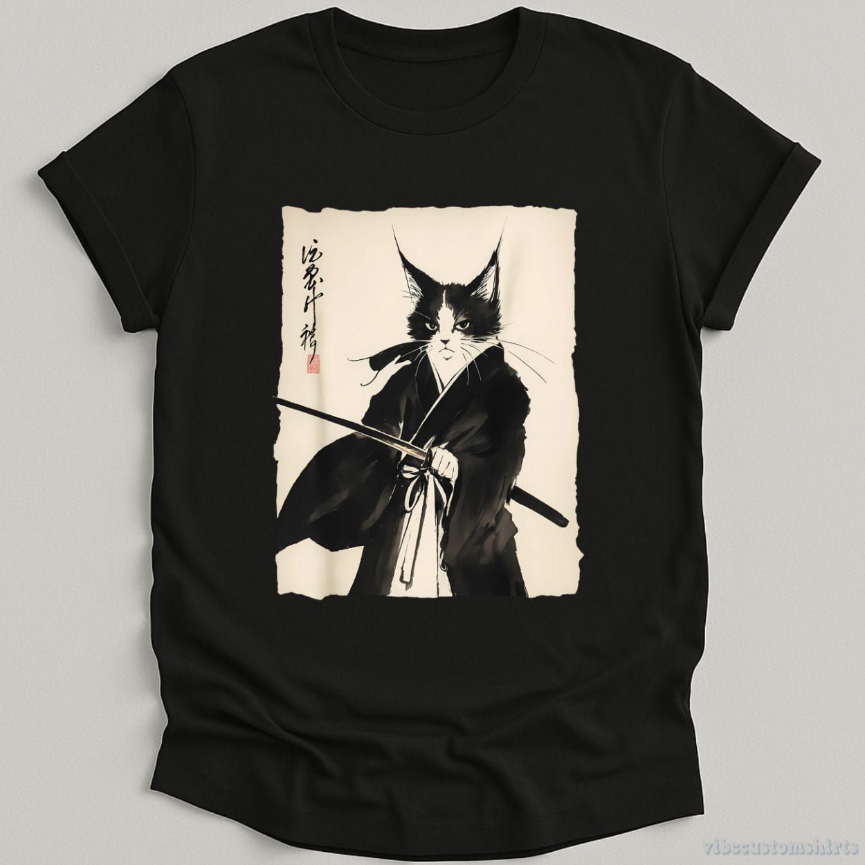 Vintage Warrior Samurai Cat Shirt product image 1