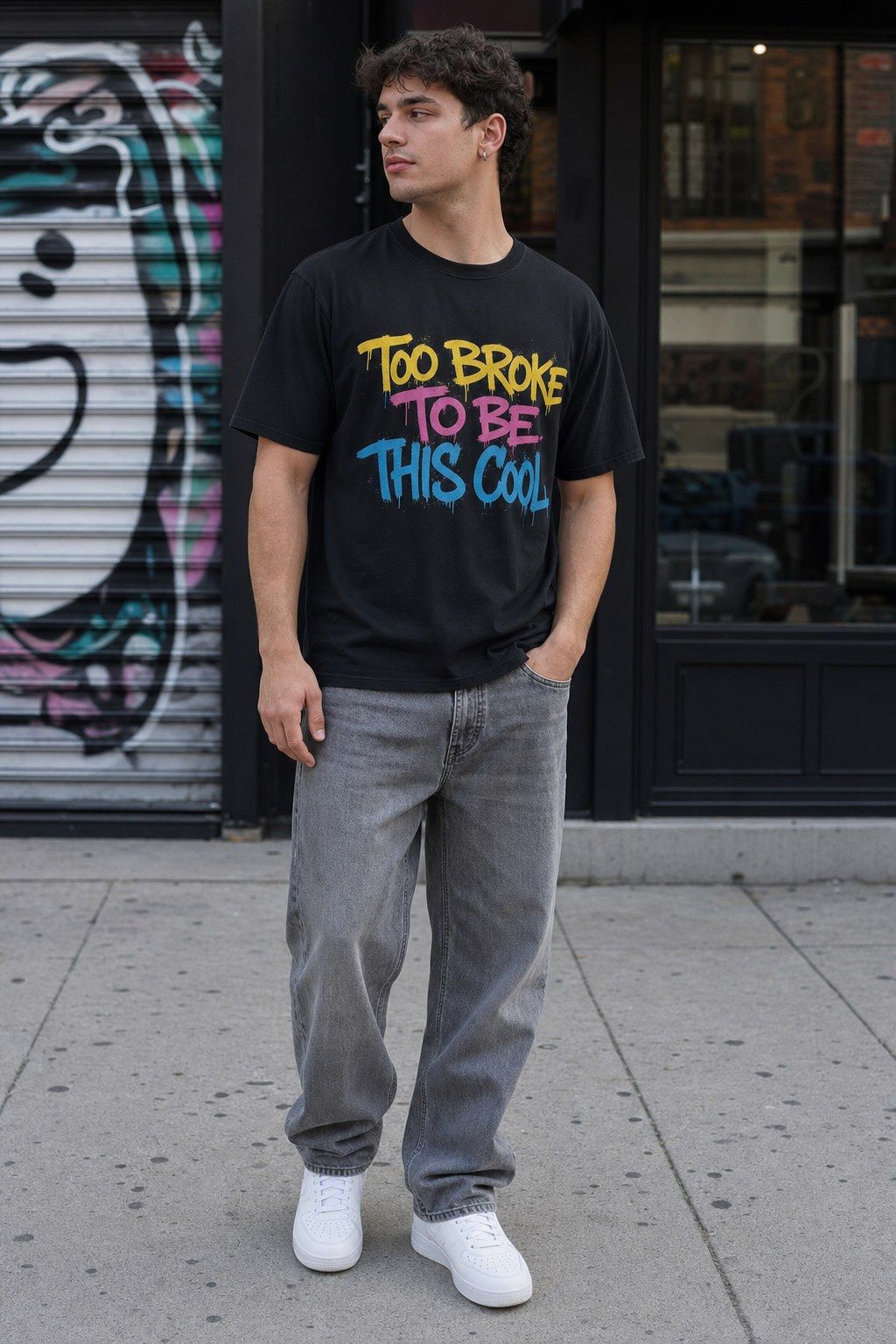 Too Broke To Be This Cool Meme Tee product image 1