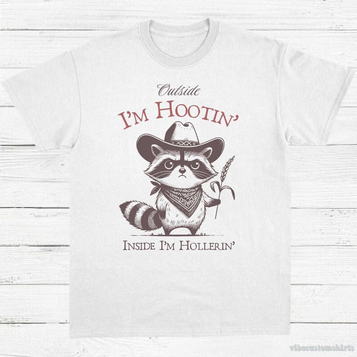 Outside I am hootin Inside I'm Hollerin Funny Sayings Shirt product image 2