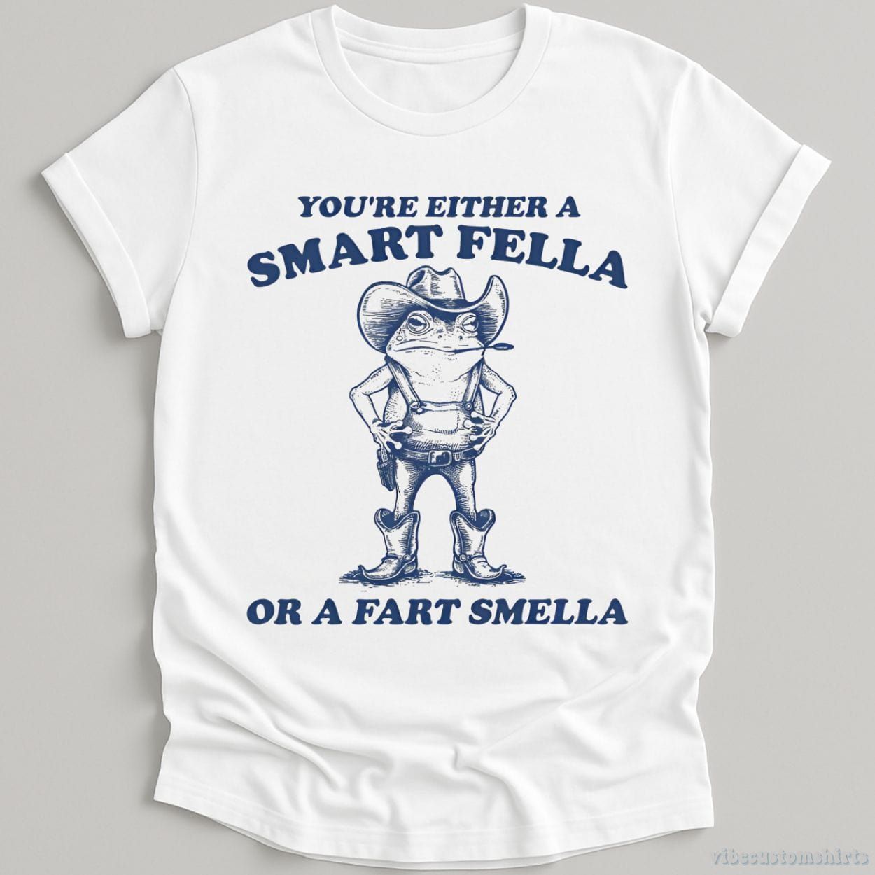 You're Either A Smart Fella Or A Fart Smella Cowboy Frog Unisex Shirt product image 2