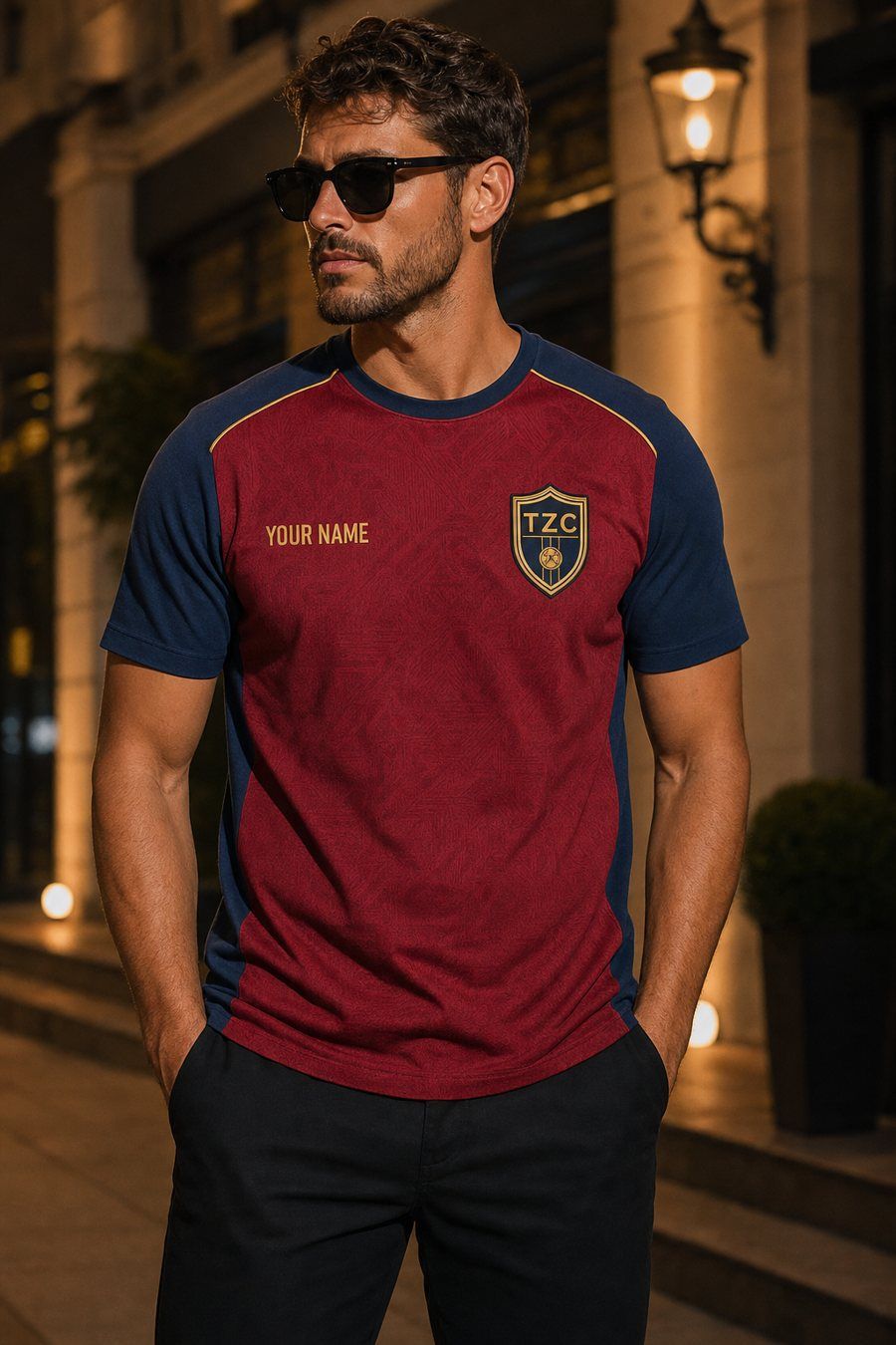 TonyZone Club Custom Name Football Fan T-Shirt product image 1