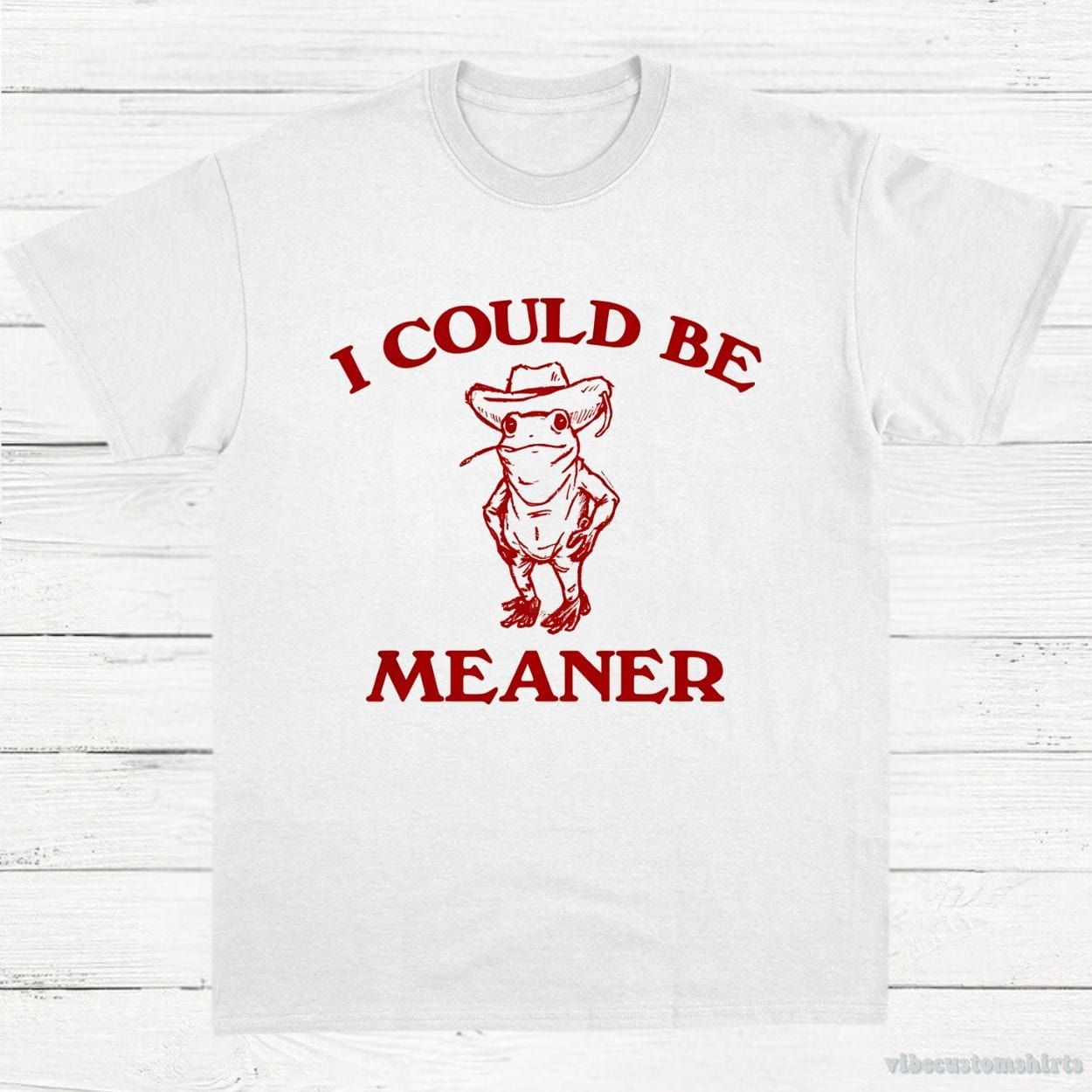 I Could Be Meaner Cowboy Frog Shirt product image 3