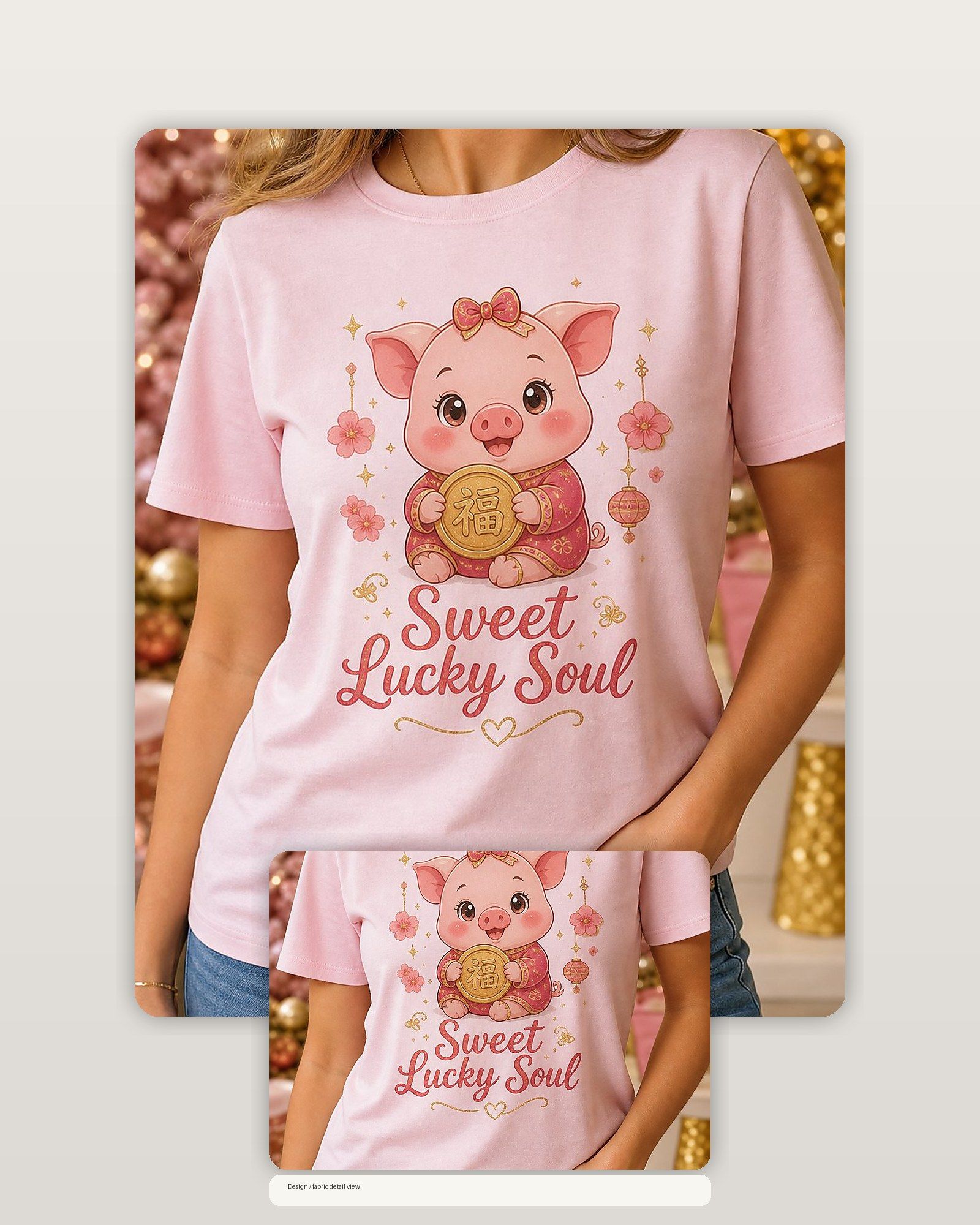 Year Of The Pig Cute Anime Zodiac Shirt - Sweet Lucky Soul product image 2