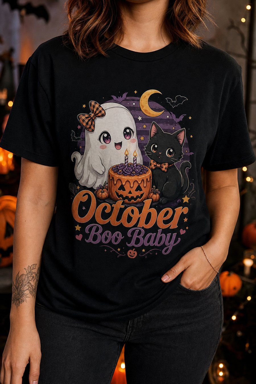 October Birthday Gift Cute Anime Shirt - October Boo Baby product image 1